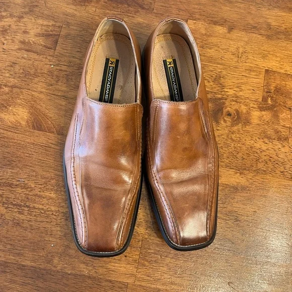 Stacy Adams Men's Hillman loafer Tan Leather Loafers size 10.5 - Picture 7 of 12